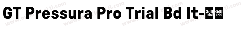 GT Pressura Pro Trial Bd It字体转换
